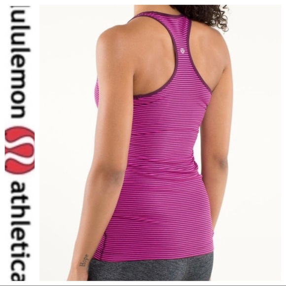 lululemon athletica Tops - 💕SALE💕 Lululemon Pink Striped Razorback Tank
